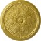 Ekena Millwork Luton Ceiling Medallion (Fits Canopies up to 3 1/2"), Hand-Painted Rich Gold, 21"OD x 2"P CM21LURGS - alternate 1